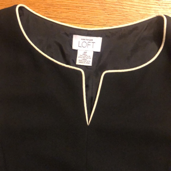 Ann Taylor Loft Shift Dress with Cream Piping - Picture 2 of 3